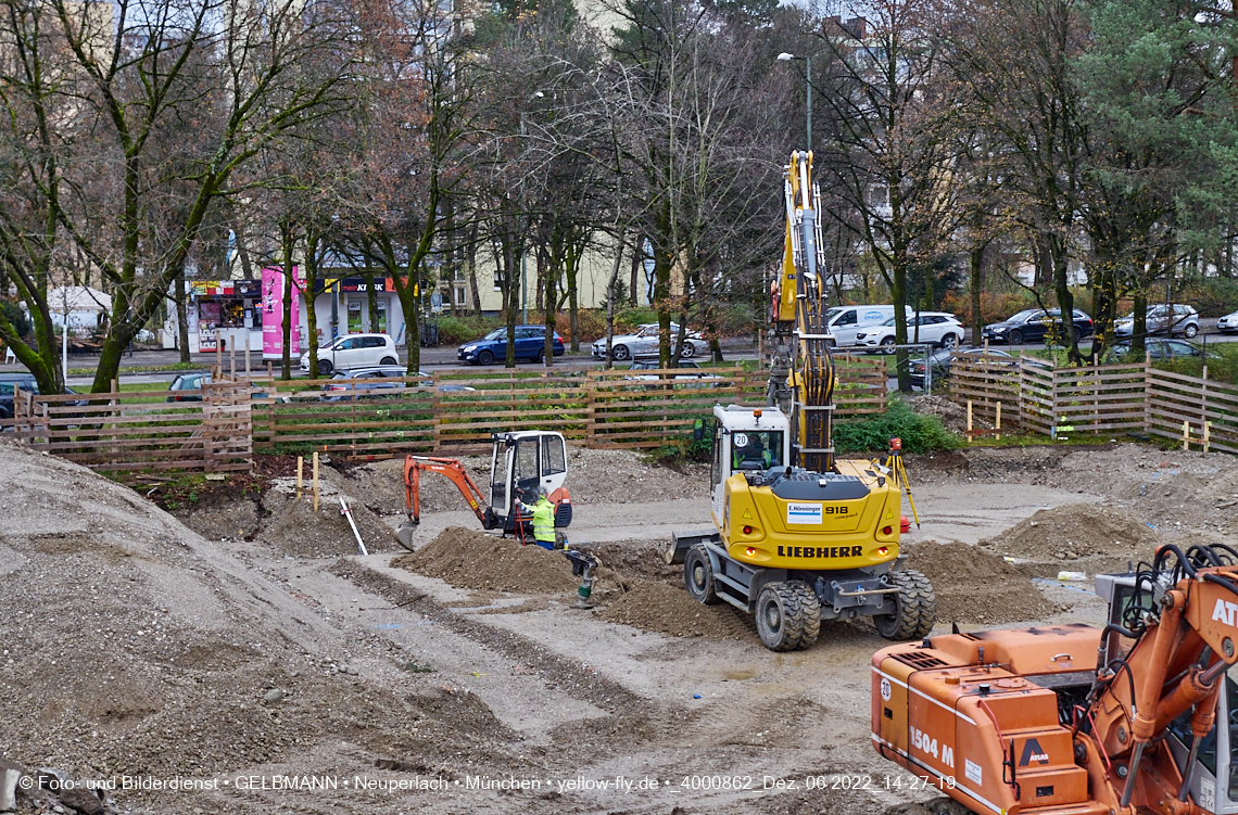 02.12.2022 - Baustelle an der Quiddestraße Haus für Kinder in Neuperlach